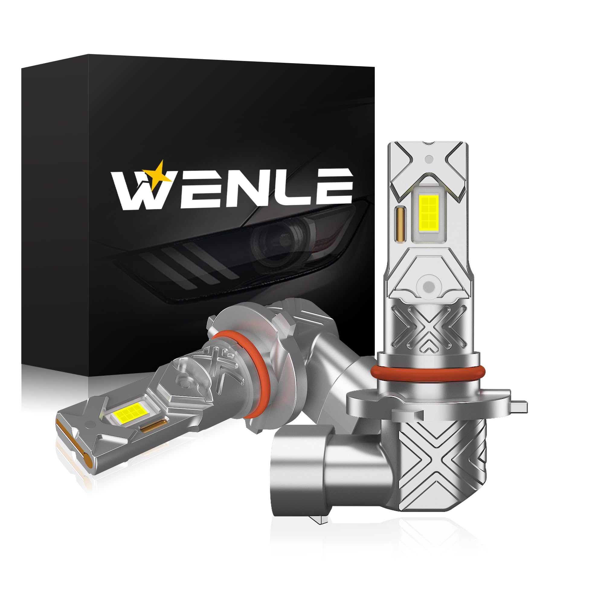 

WENLE HB3/HB4/HIR2 Common LED Headlight, High Beam, Explosive Light, 15,000 LM, 40W, White, 6500K, белый