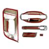 Mitsubishi Fuso New Super Great Chrome Door Handle Protector Garnish Set Custom Door Handle Covers for Trucks 07/17 (5-Piece Set) - Heavy-Duty