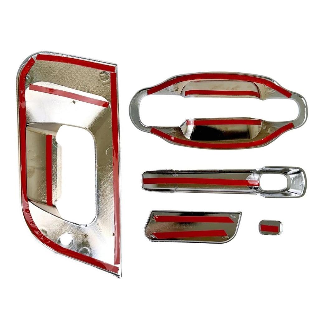 Mitsubishi Fuso New Super Great Chrome Door Handle Protector Garnish Set Custom Door Handle Covers for Trucks 07/17 (5-Piece Set) - Heavy-Duty
