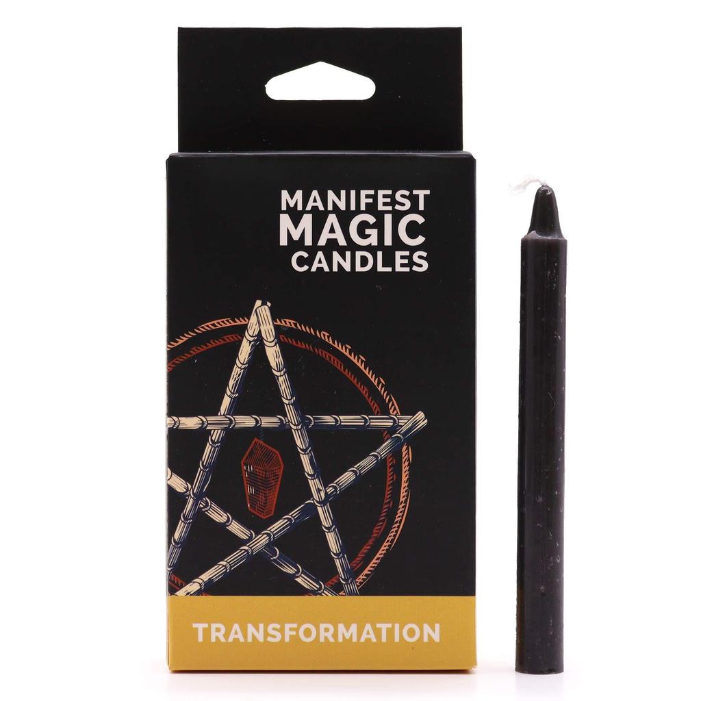 3x Black Manifestation Candles, 12 Pack