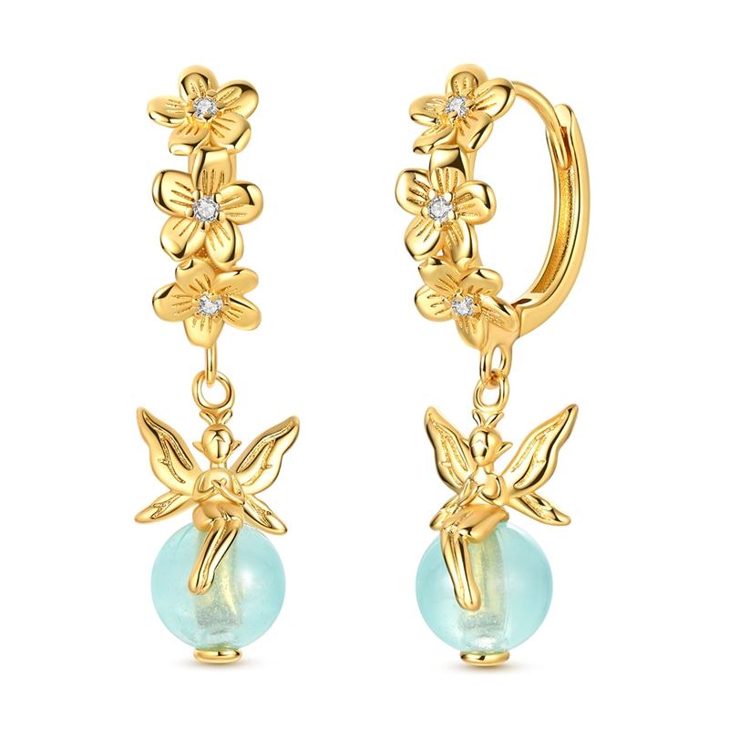 Boucle d'oreille en Argent 925 Série Dorée Boucle d'oreille Anneau Pour Femme Serpent Cœur Étoile Original Boucles d'oreilles Bijoux Mode