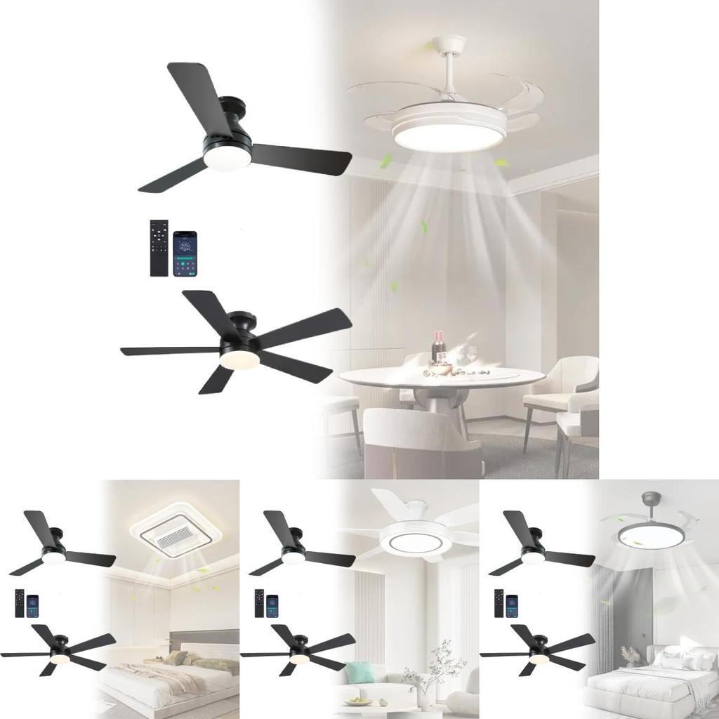 Ceiling Fan Light With Blades For Bedroom And Living Room Decor