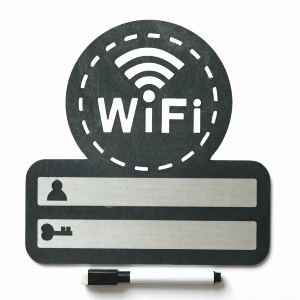 Rustic WiFi Password Sign Erasable Board Minimalism Wireless Network Indicator Durable with Pen Password Board Airbnb Decor