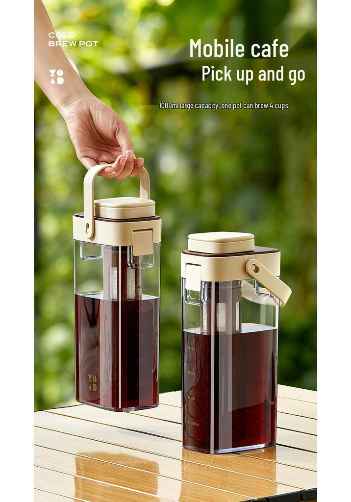 Cold Brew Coffee & Tea Pot - Large Capacity Portable Pitcher for Refrigerator