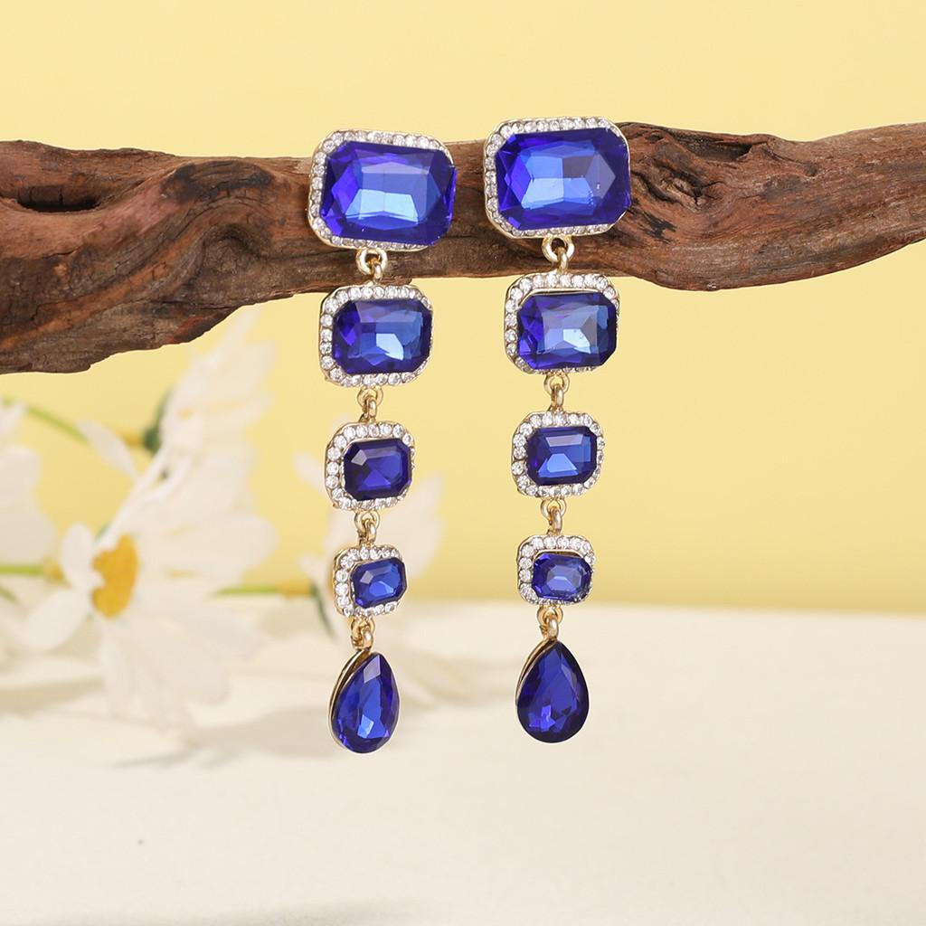 Elegante Rote Kristall Wassertropfen Ohrringe Für Damen Geschenk Modeschmuck