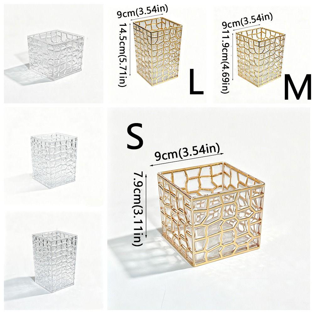 Waterproof Flower Arrangement Vase Clear Plastic Tableware Storage Box Desk Organizer