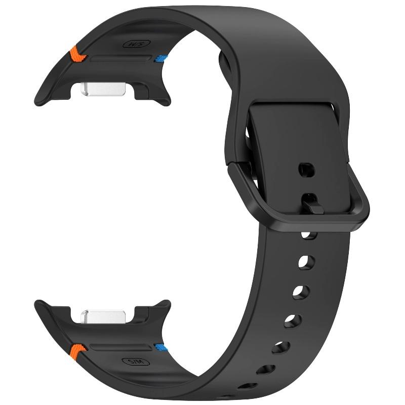 Силиконовый ремешок для Samsung Galaxy Watch 8 40 мм/44 мм Силиконовый спортивный браслет для умных часов Ремешок Galaxy Watch 8 Classic 46 мм Galaxy Watch 8 40mm чёрный