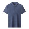 Herren-Poloshirt aus Eisseide, lässiges Jacquard-T-Shirt, atmungsaktives Revers, bügelfreies Kurzarm-T-Shirt