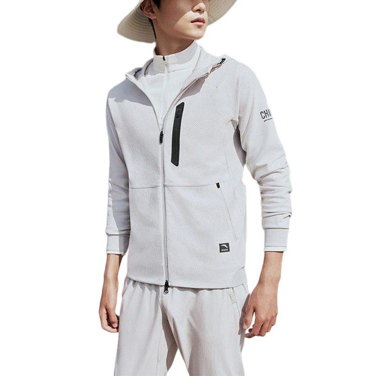 ANTA Jackets Men's Gray Hooded Moderate Other 152230715-1