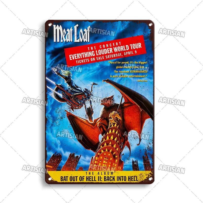 Rock & Roll  Retro Metal Plaque Rock Metal  Sign Music Vintage Plate  Weathered Bar Cafe Club Industrial Decor Retro Wall Plate