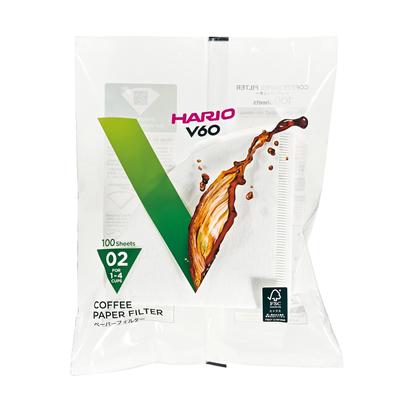 HARIO V60 Paper Filter 02 W White for 1 To 4 Cups 100 Pieces Made In Japan VCF-02-100W
