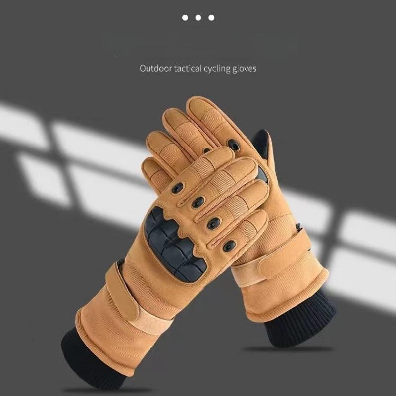 1PAIR velvet warm cold ski tactical gloves winter outdoor training mountaineering non-slip wear-resistant motorcycle men