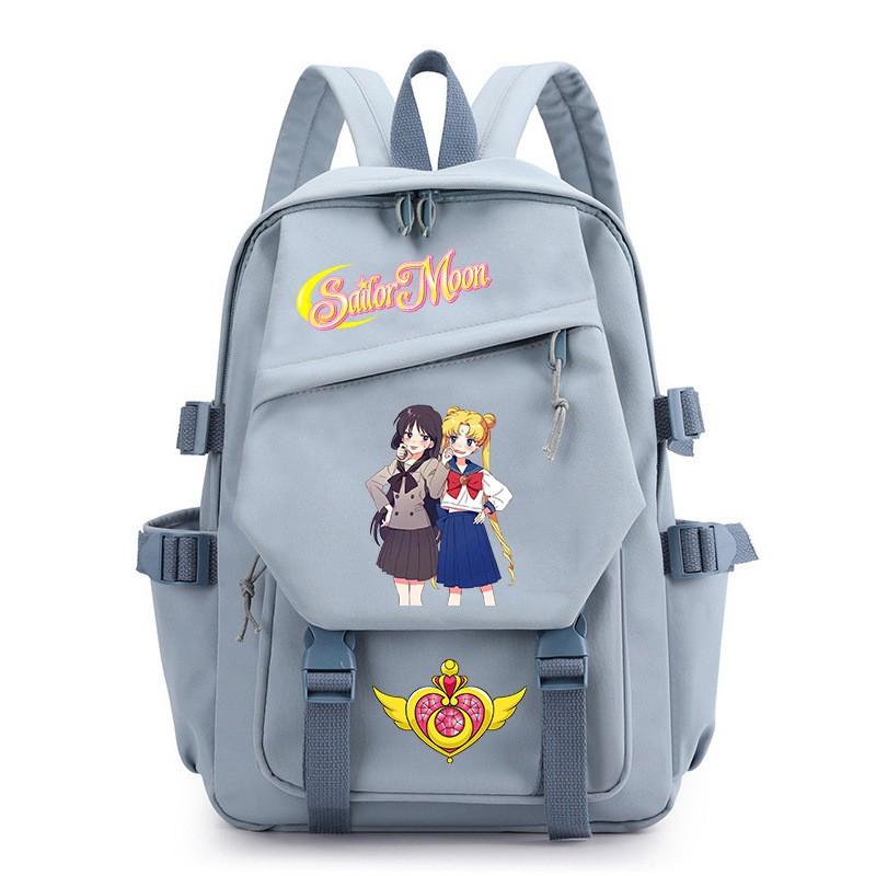 Zaino Stampa Anime Sailor Moon per Ragazzi Studenti Viaggio Leggero in Nylon Borsa Scolastica con Spallacci Imbottiti