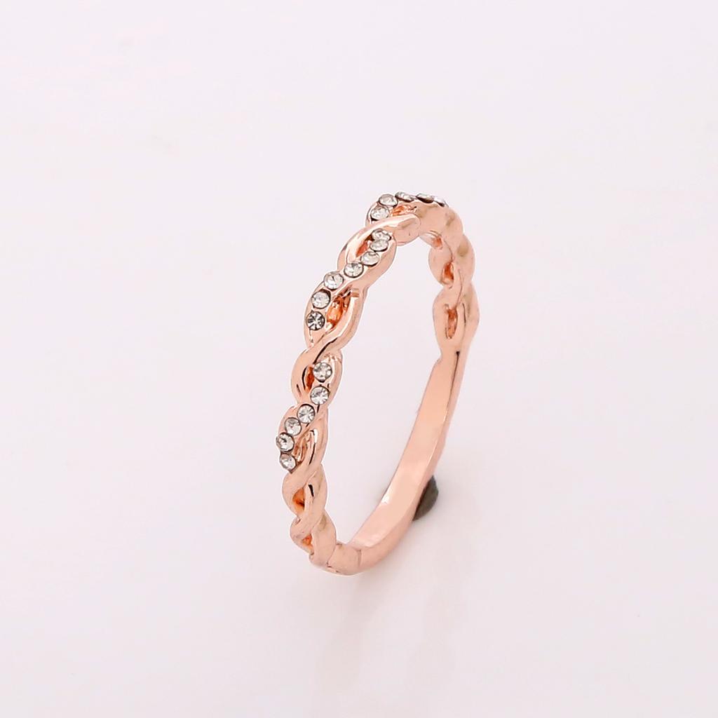 New Twisted Ring - Rose Gold Minimalist Finger Ring Jewelry