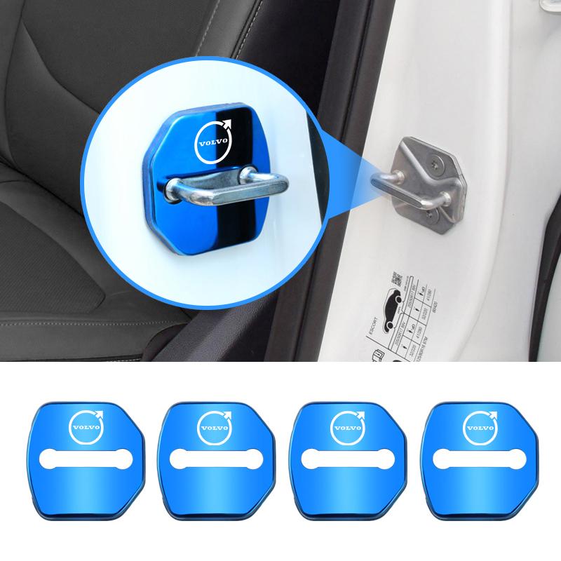 4pcs Car Door Lock Cover Antirust Protective Cap For Volvo Xc60 XC40 EX40 Xc90 S60 S90 EX30 V40 V60 V50 V90 S80 C40 V70 XC70 C30