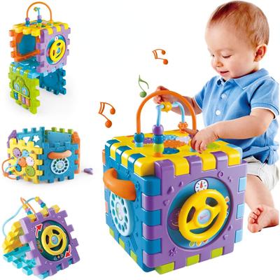 Giocattolo per bambini, giocattolo con dadi attività, centro giochi multiuso 6 in 1 con musica. Il miglior regalo giocattolo per ragazzi e ragazze, bambini piccoli, bambini, 18 mesi+