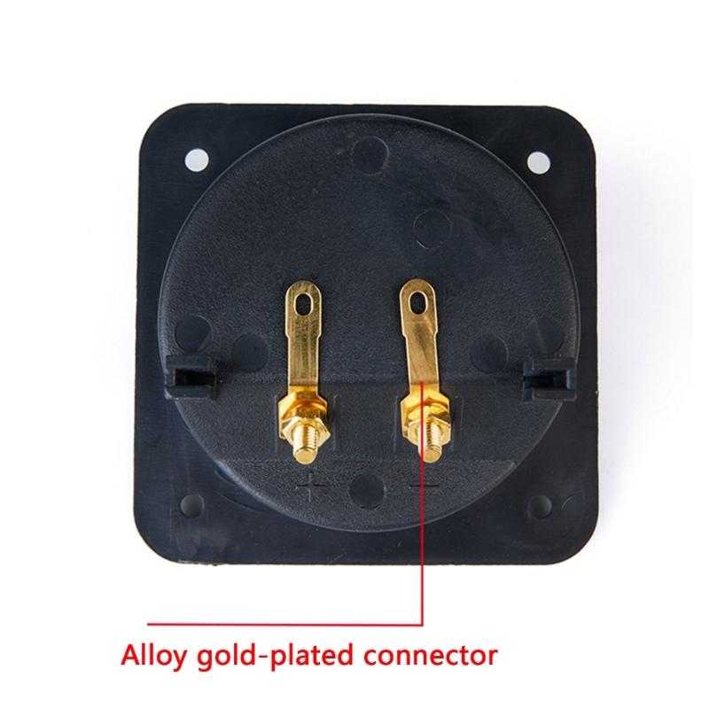Two Binding Post Terminals Box For Subwoofer And Speaker Connection With Gold Plateds Contacts And AntiVibration Base