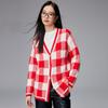 PALUOPO Women's Plaid Cashmere Cardigan