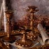 Vintage Retro Metal Taper Candle Holder Candlelight Display Candlestick Stand Candle Pillar