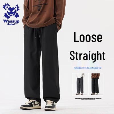 Wassup Sohot Men's Fleece Lined Straight Leg Casual Pants