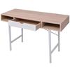 Meuble de bureau - VIDAXL - Bureau droit - Chêne et blanc - 1 tiroir - Contemporain