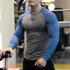 Men's Slim Fit Quick-Dry Ice Silk Long-Sleeve Sports T-Shirt, Moisture-Wicking, Breathable Training Top