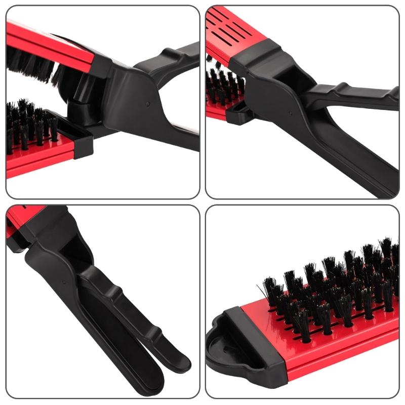 Double Sided Straightening Brush Clamp Hair Brush V-Shape Hair Styling Comb Hairdressing Tool for Home Barber Shop