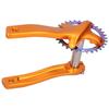 ZK‑22 Bike Crankset with Bottom Bracket 34T Single Speed Crank Set Chainwheel Aluminium AlloyGold