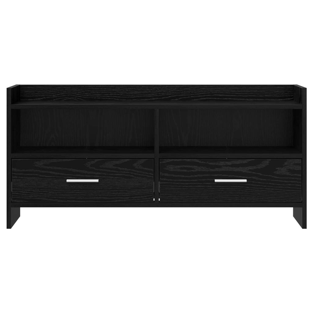 TV Stand 100 x 33 x 47 cm Black Oak Wood Based Panel