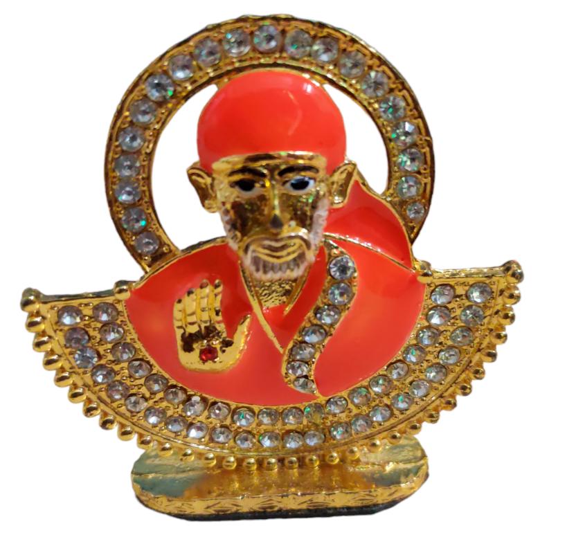 @ SAI Baba Metal Statue Orange Golden Color Zr618-60%Off