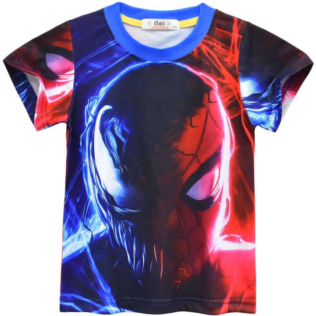 Cartoon Digital Printing, Middle-Aged And Older Children'S Casual Short-Sleeved Loungewear Set 9077