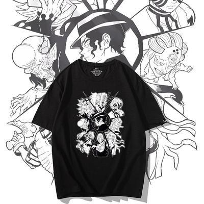 ZX Ghostblade Anime Merchandise Short Sleeved Tshirt Cotton Men and Women Ghost Dance Tsuji No Tragedy Japanese Summer Print