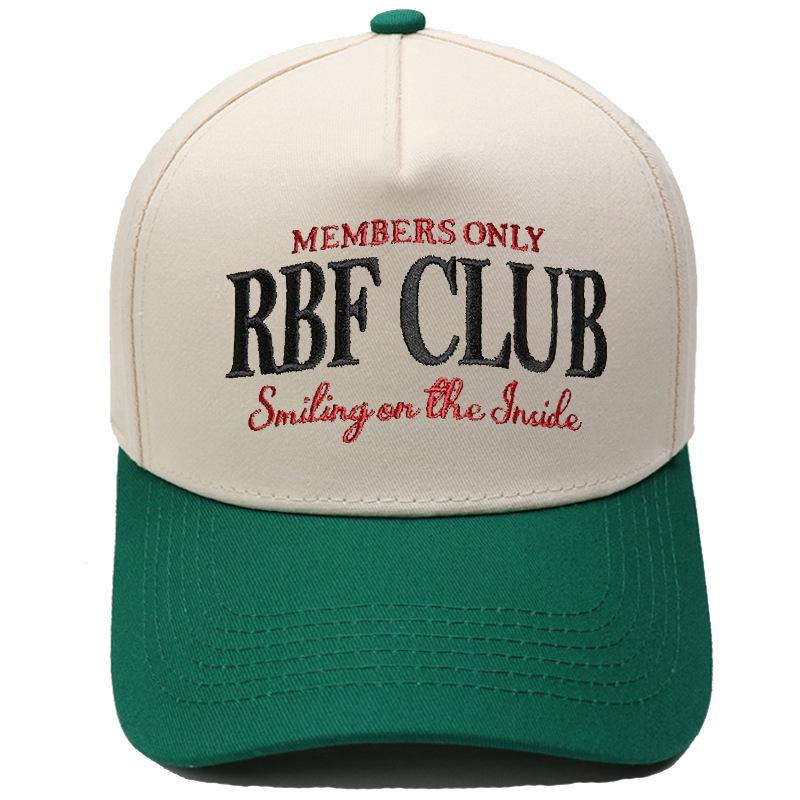 RBF CLUB Truck Driver Hat Embroidery Retro Color Matching Baseball Cap European and American Men's and Women's Casual Hat Tide
