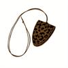 Leopard Print Leather Neck Hanging Sunglasses Clip Glasses Chain Storage Necklace Women's Hanging Rope Sweater Chain