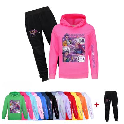 Children's Hooded Top And Pants Two-piece Tracksuit Set Long-sleeved Printed Sweatshirt Set