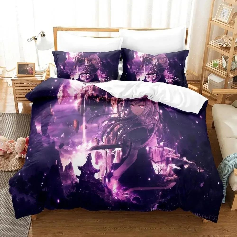 Kawai Anime Absolute Duo Beding Set Bedrom Soft Modern Bedspreads Comefortable Children Kids Soft Duvet Cover Comfortable Quilt Cover And Pilowcase