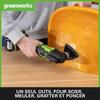 Outil multifonction oscillant - greenworks - g24mt - 24v - 18000 opm - lampe led intégrée
