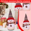 Christmas Snowman Figurine Plush Toy Scene Props