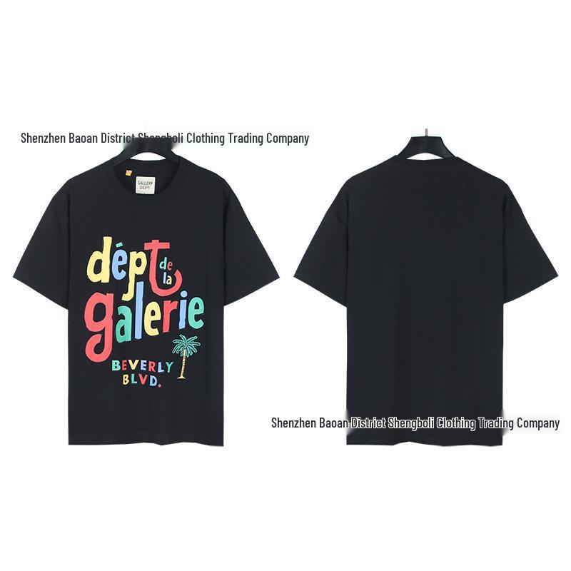 Unisex retro tričko s krátkym rukávom s potlačou D od GALL