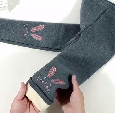 Leggings para meninas calças de inverno crianças calças grossas de veludo com lã