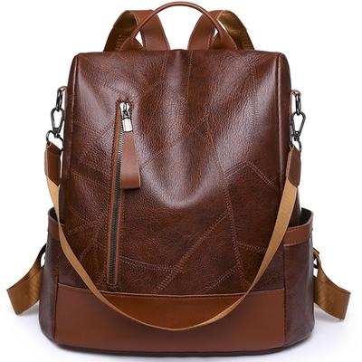 Neue heiße Damen-Rucksack-Designer-Qualität aus weichem Leder, schlichter, modischer Rucksack mit großer Kapazität, Diebstahlschutz-Umhängetaschen