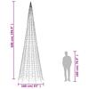LED Christmas Tree 1534 Cold White LEDs 500 Cm