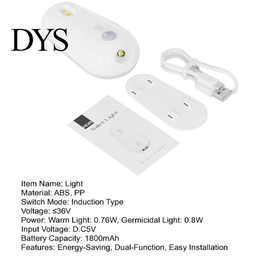 Toilet Cleaning Light Sterilizing with Auto Sensor UV Germicidal for Multi-color Bathroom Bowl Multi-Color Night Hands-Free Installation Lamp Upright