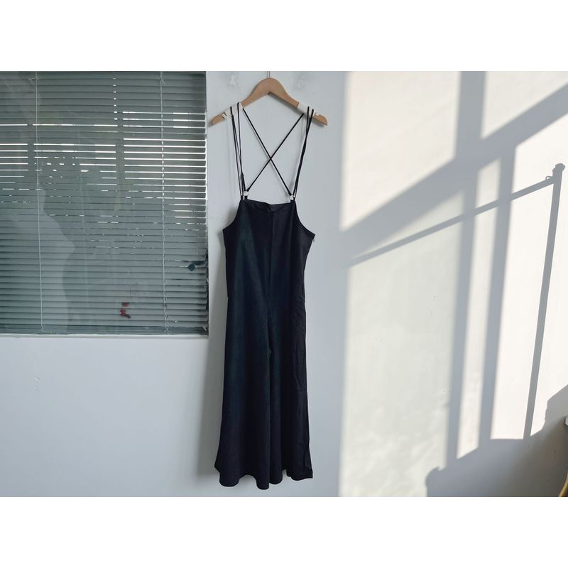 

Микро Дефект Японский Стиль Художественный Стиль Подтяжки K-стиль Трендовые Свободные Замшевые Брюки Широкие Штанины Стройнящий Комбинезон H10 Black F