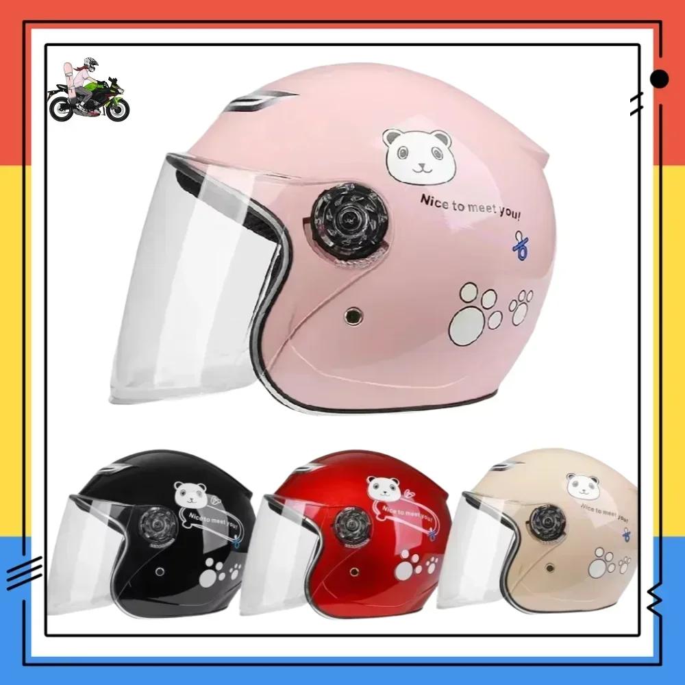 Cartoon Children Helmet With Pattern Four Seasons Safety Protection Child Outdoor Sports Motorcycle Open Face Cute