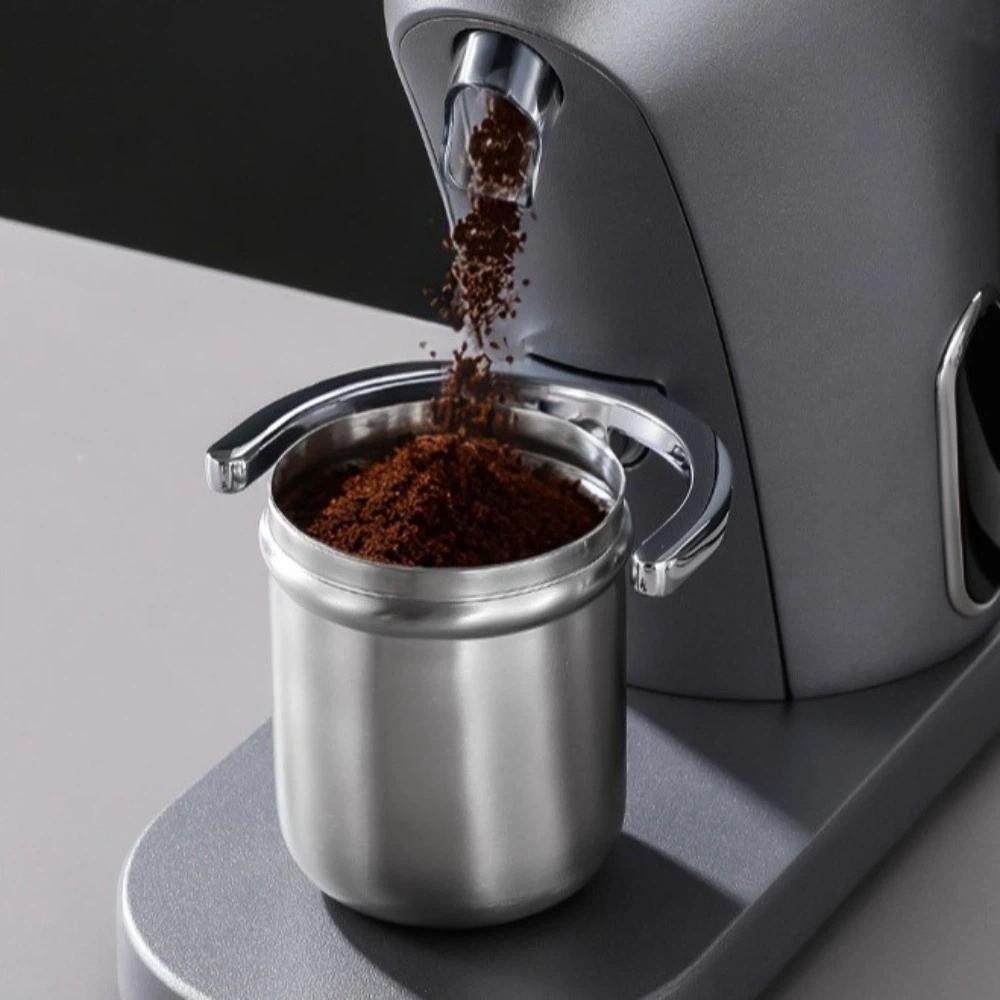304 Stainless Steel Espresso Dosing Cup Wear Resistant Non-Stick Coffee Dosing Cup Leak-proof Food-Grade Coffee Bean Cup