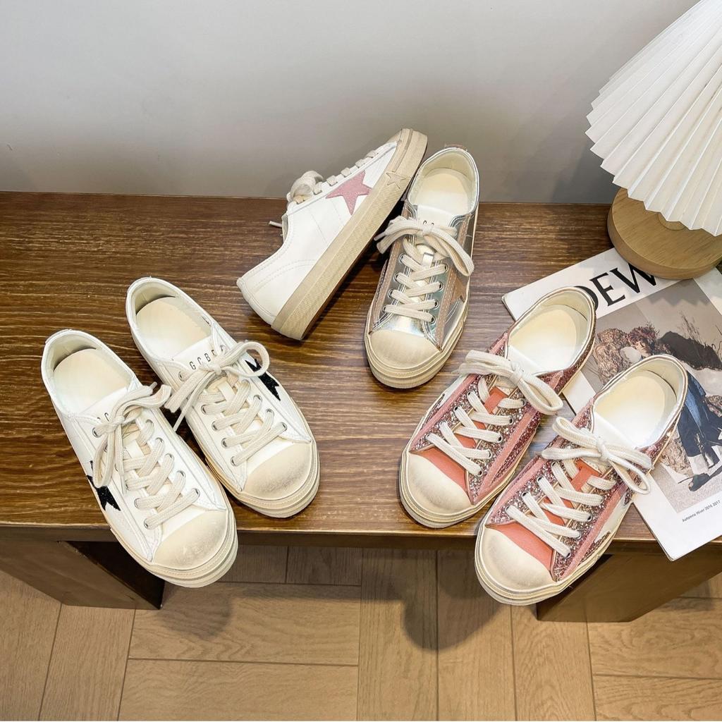 Star Sports Board Shoes Women's Old Small Dirty Shoes 2025 Spring and Summer New Small Man Height Increase Casual Versatile Dirty Shoes