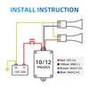 8 Sounds Musical Electronic Horn Controller 3+ Pro Music Rapid Horn Relay 12-24V  8Tones 12 Tones Horn for All Car Motor Truck
