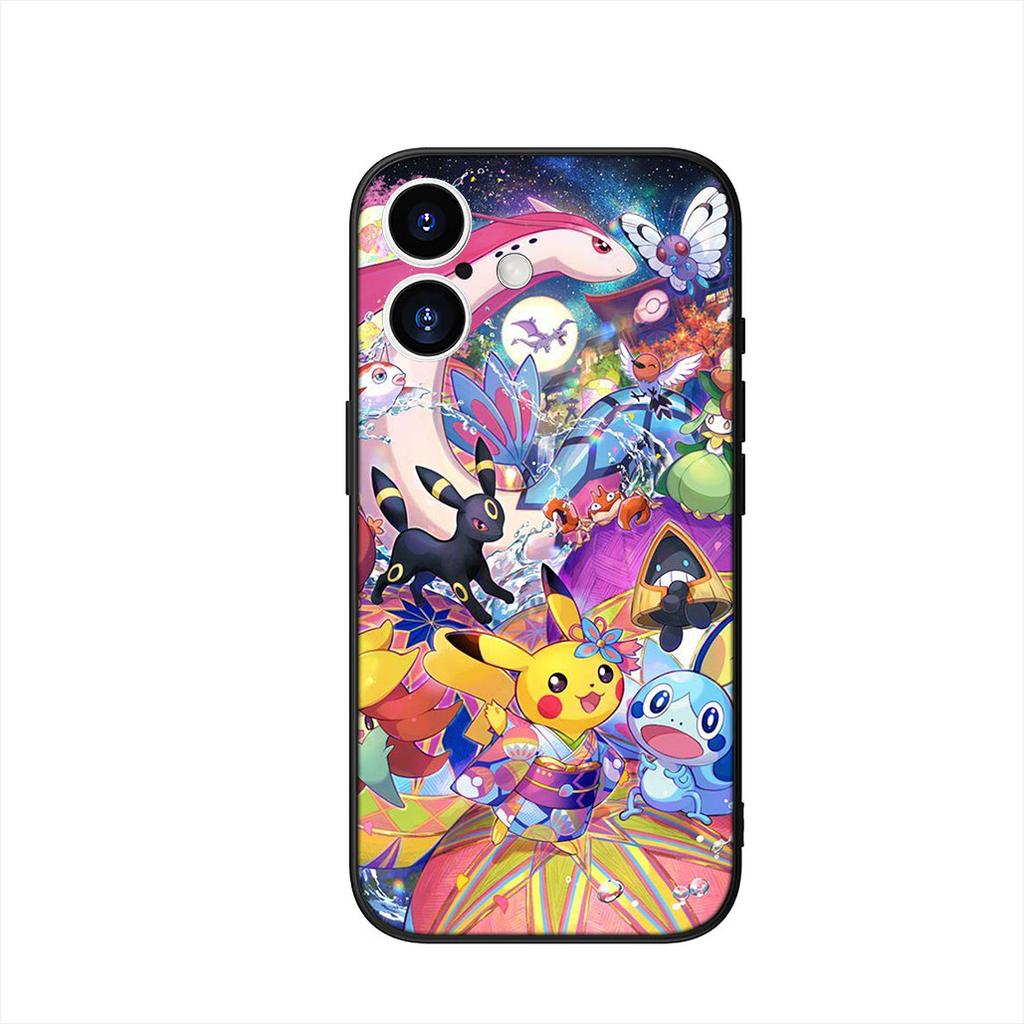 Cute P-Pokemons Bulbasaur P-Pikachus Phone Cover Case for Apple iPhone 16 15 14 Plus 13 12 Mini 17 Pro Max + 16E Air 16+ ProMax