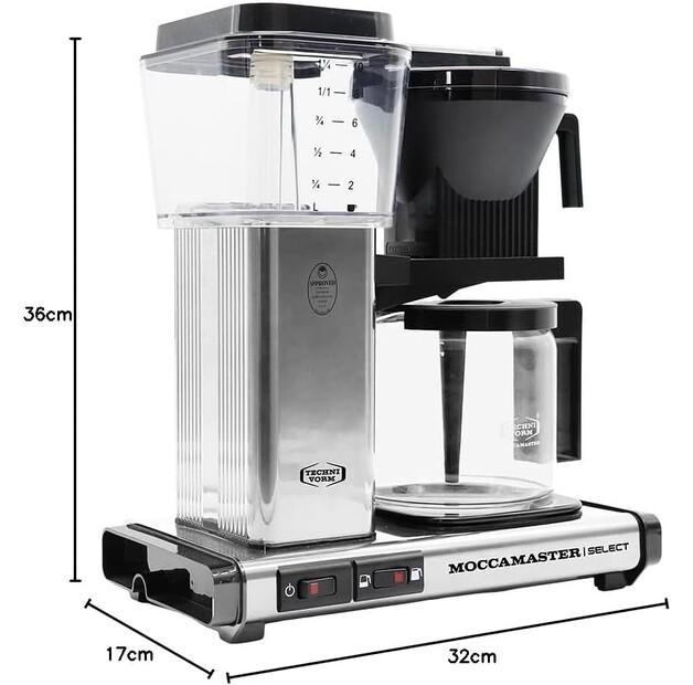 Кофеварка Technivorm Moccamaster KBG Select полированный серебристый (53970)